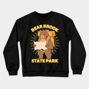 Bear Brook State Park Camping Bear Crewneck Sweatshirt